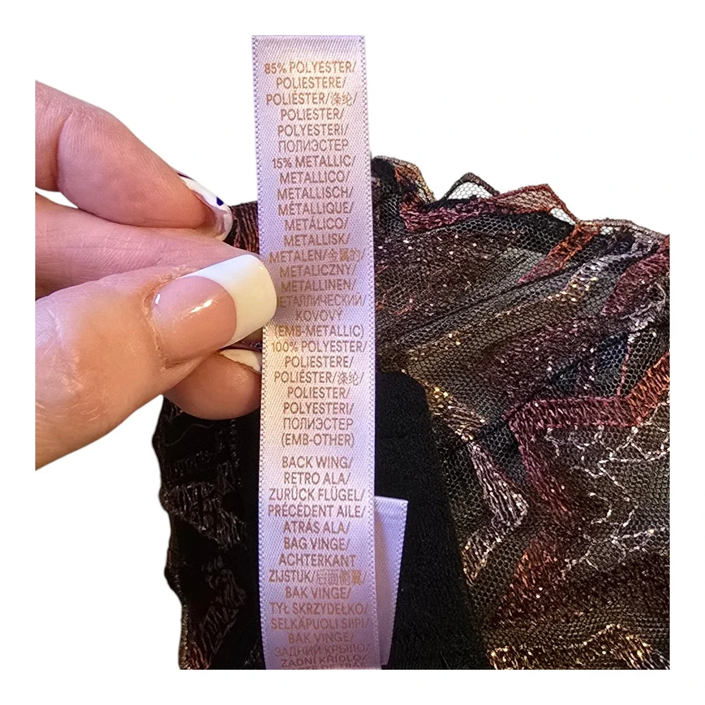 Savage x Fenty Bra Size 34B Henna Red Shining Star Unlined Demi Embroidered - Picture 7 of 8